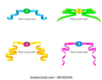 Colorful ribbons for text