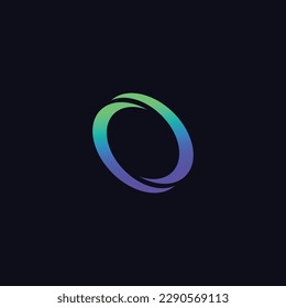 Colorful ring consisting of two semicircles. Vector symbol.