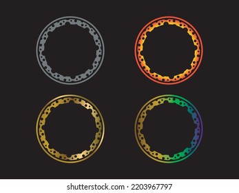 colorful ring vector illustration isolated. circular frame for design element.