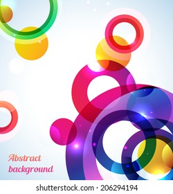 Colorful rings background
