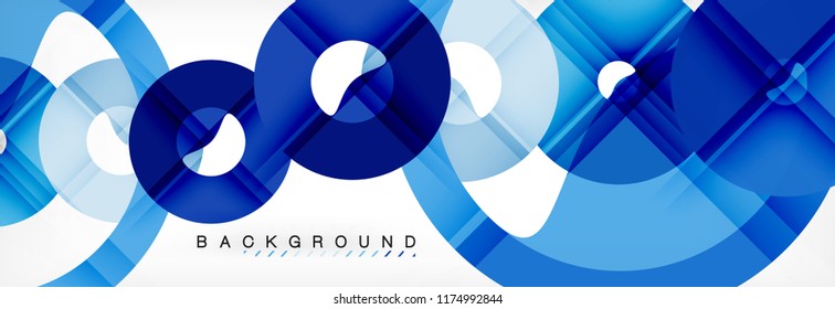 Colorful rings on grey background, modern geometric pattern design. Business or technology presentation design template, brochure or flyer pattern, or geometric web banner