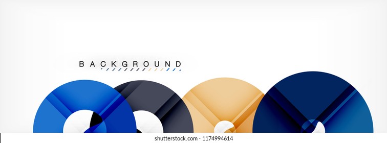Colorful rings on grey background, modern geometric pattern design. Business or technology presentation design template, brochure or flyer pattern, or geometric web banner