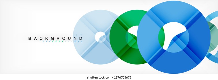 Colorful rings on grey background, modern geometric pattern design. Business or technology presentation design template, brochure or flyer pattern, or geometric web banner