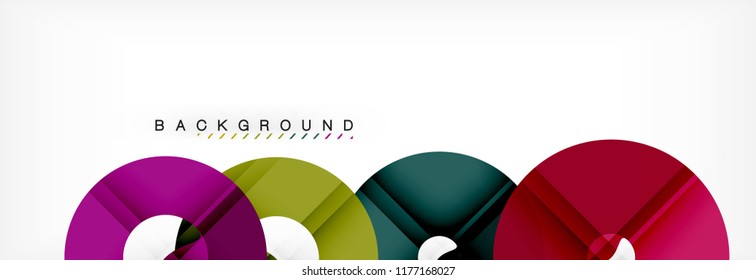 Colorful rings on grey background, modern geometric pattern design. Business or technology presentation design template, brochure or flyer pattern, or geometric web banner