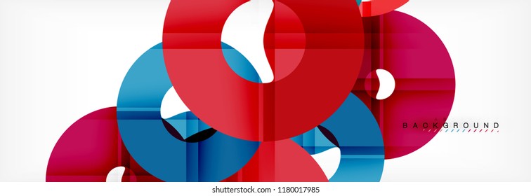 Colorful rings on grey background, modern geometric pattern design. Business or technology presentation design template, brochure or flyer pattern, or geometric web banner