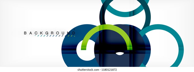 Colorful rings on grey background, modern geometric pattern design. Business or technology presentation design template, brochure or flyer pattern, or geometric web banner