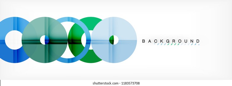 Colorful rings on grey background, modern geometric pattern design. Business or technology presentation design template, brochure or flyer pattern, or geometric web banner