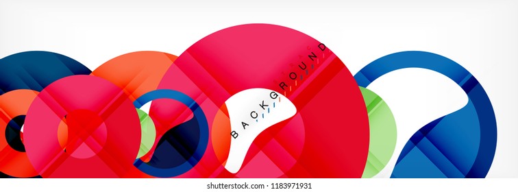 Colorful rings on grey background, modern geometric pattern design. Business or technology presentation design template, brochure or flyer pattern, or geometric web banner