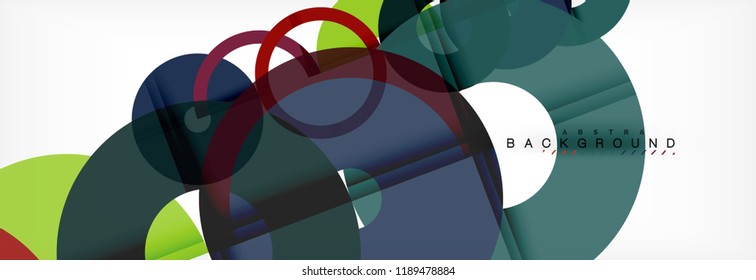 Colorful rings on grey background, modern geometric pattern design. Business or technology presentation design template, brochure or flyer pattern, or geometric web banner