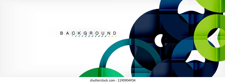Colorful rings on grey background, modern geometric pattern design. Business or technology presentation design template, brochure or flyer pattern, or geometric web banner