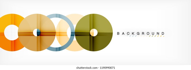Colorful rings on grey background, modern geometric pattern design. Business or technology presentation design template, brochure or flyer pattern, or geometric web banner