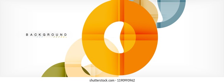 Colorful rings on grey background, modern geometric pattern design. Business or technology presentation design template, brochure or flyer pattern, or geometric web banner