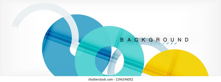 Colorful rings on grey background, modern geometric pattern design. Business or technology presentation design template, brochure or flyer pattern, or geometric web banner