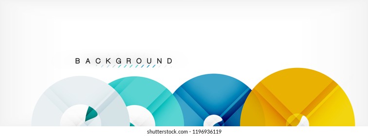 Colorful rings on grey background, modern geometric pattern design. Business or technology presentation design template, brochure or flyer pattern, or geometric web banner