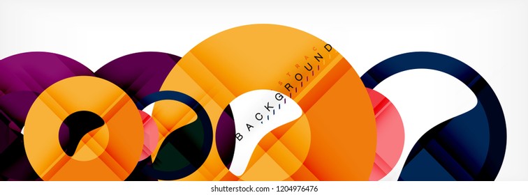 Colorful rings on grey background, modern geometric pattern design. Business or technology presentation design template, brochure or flyer pattern, or geometric web banner