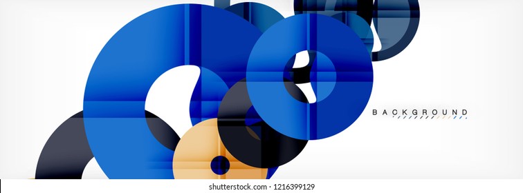 Colorful rings on grey background, modern geometric pattern design. Business or technology presentation design template, brochure or flyer pattern, or geometric web banner