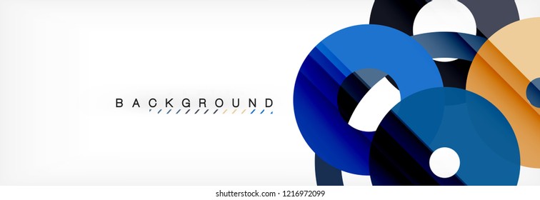 Colorful rings on grey background, modern geometric pattern design. Business or technology presentation design template, brochure or flyer pattern, or geometric web banner