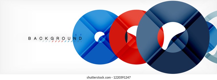 Colorful rings on grey background, modern geometric pattern design. Business or technology presentation design template, brochure or flyer pattern, or geometric web banner
