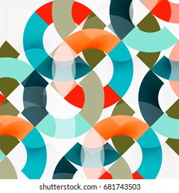 Colorful rings on grey background, modern geometric pattern design. Vector business or technology presentation design template, brochure or flyer pattern, or geometric web banner
