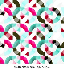 Colorful rings on grey background, modern geometric pattern design. Vector business or technology presentation design template, brochure or flyer pattern, or geometric web banner