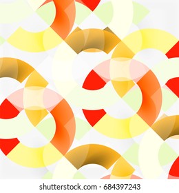 Anillos coloridos sobre fondo gris, diseño geométrico moderno. Plantilla de diseño de presentación de vocabulario o tecnología, patrón de folleto o volante, o banner web geométrico