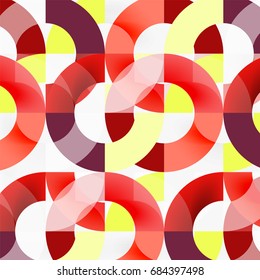 Colorful rings on grey background, modern geometric pattern design. Vector business or technology presentation design template, brochure or flyer pattern, or geometric web banner