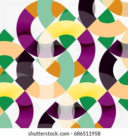 Colorful rings on grey background, modern geometric pattern design. Vector business or technology presentation design template, brochure or flyer pattern, or geometric web banner