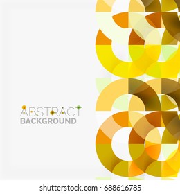 Colorful rings on grey background, modern geometric pattern design. Vector business or technology presentation design template, brochure or flyer pattern, or geometric web banner