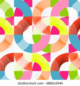 Colorful rings on grey background, modern geometric pattern design. Vector business or technology presentation design template, brochure or flyer pattern, or geometric web banner