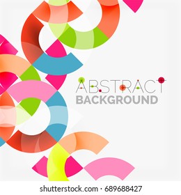 Colorful rings on grey background, modern geometric pattern design. Vector business or technology presentation design template, brochure or flyer pattern, or geometric web banner