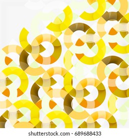 Colorful rings on grey background, modern geometric pattern design. Vector business or technology presentation design template, brochure or flyer pattern, or geometric web banner