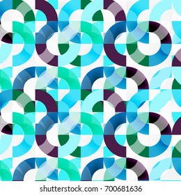 Colorful rings on grey background, modern geometric pattern design. Vector business or technology presentation design template, brochure or flyer pattern, or geometric web banner