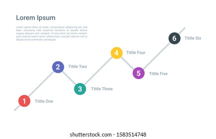 Colorful Roadmap infographics element. Good for slide presentation. 