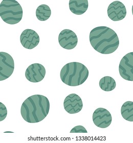 Colorful rock pattern. Cute circle wallpaper. Cute hand draw pebble backdrop. Concept trendy fabric textile design. Vector illustration