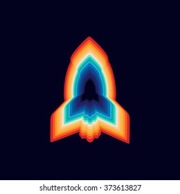 Colorful rocket 