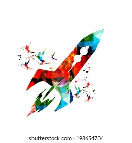Colorful rocket design