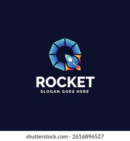 Colorful Rocket Logo Design Template