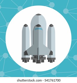 Colorful rocket and science design