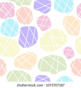 Colorful rocks seamless pattern n pastel colors