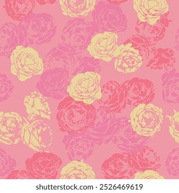 colorful and romantic roses seamless pattern