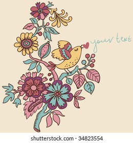 Colorful romantic vector background