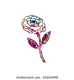 Colorful rose design