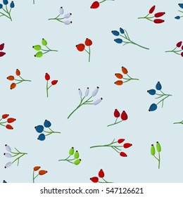 Colorful rose hips - vector background