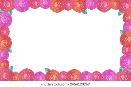 Colorful rose illustration background material