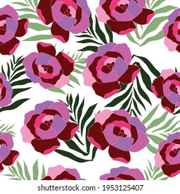 A colorful rose seamless pattern perfect for textile printing, wallpaper, home decor and much more.