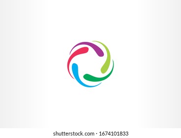 Colorful Rotate Vector Logo Design