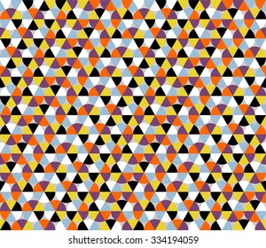 Colorful rotating circles seamless pattern vector