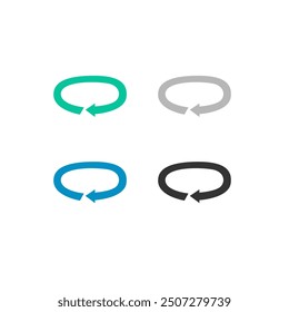 COLORFUL ROTATION ARROWS SIGN SYMBOL LOGO VECTOR