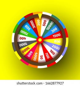 Colorida с asino roulette. Ilustración vectorial.