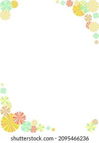 Colorful Round Abstract Flower Frame Background,3:4 ratio size